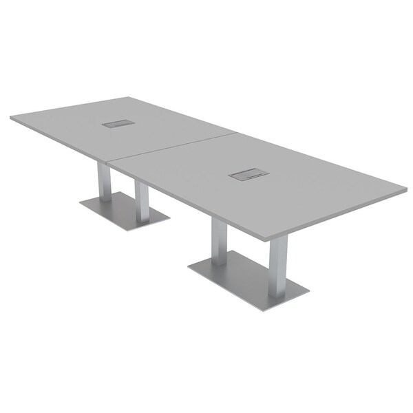 45 in W, 120 in L, 29 in H, Engineered Wood Top, Grey